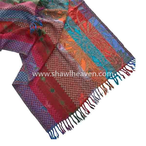 colorful ethnic designer boiled wool stoles